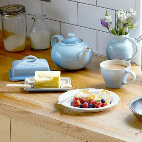 Le Creuset Coastal Blue Stoneware Butter Dish 7 Le Creuset Coastal Blue Stoneware Butter Dish - Image 5