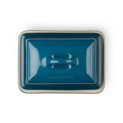 Le Creuset Deep Teal Stoneware Butter Dish -HARTS OF STUR Sales 80837176420003 Le Creuset Deep Teal Stoneware Butter Dish 2