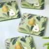 Royal Botanic Gardens Kew Fruit And Floral Square Coaster Pack Of 4 -HARTS OF STUR Sales 852110 RBG Kew Fruit And Floral Square Coasters