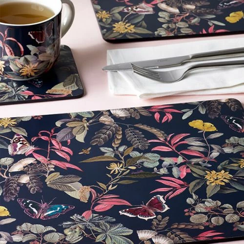 Royal Botanic Gardens Kew Midnight Floral Rectangle Placemat Pack Of 4 5 Royal Botanic Gardens Kew Midnight Floral Rectangle Placemat Pack Of 4 - Image 3
