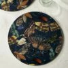 Royal Botanic Gardens Kew Living Jewels Midnight Round Placemats Pack Of 4 -HARTS OF STUR Sales 853223 Royal Botanic Gardens Kew Living Jewels Midnight Placemats