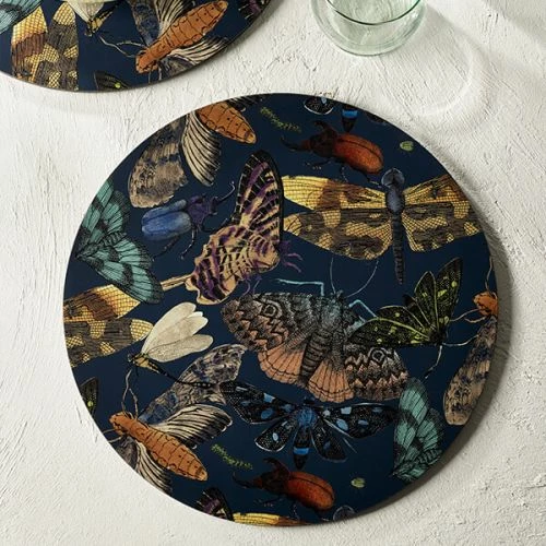 Royal Botanic Gardens Kew Living Jewels Midnight Round Placemats Pack Of 4 3 Royal Botanic Gardens Kew Living Jewels Midnight Round Placemats Pack Of 4