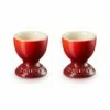 Le Creuset Cerise Stoneware Set Of 2 Egg Cups -HARTS OF STUR Sales 89064000600003 Le Creuset Cerise Stoneware Set of 2 Egg Cups