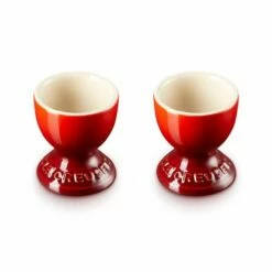 Le Creuset Cerise Stoneware Set Of 2 Egg Cups -HARTS OF STUR Sales 89064000600003 Le Creuset Cerise Stoneware Set of 2 Egg Cups 2