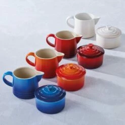 Le Creuset Azure Milk & Sugar Set -HARTS OF STUR Sales 89331002200003 Le Creuset Milk And Sugar Set Azure Blue 5