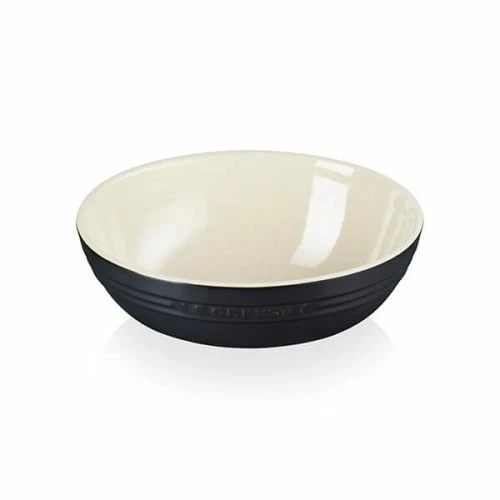 Le Creuset Satin Black Stoneware 29cm Oval Serving Bowl 4 Le Creuset Satin Black Stoneware 29cm Oval Serving Bowl - Image 2