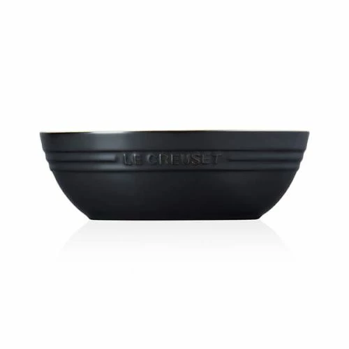 Le Creuset Satin Black Stoneware 29cm Oval Serving Bowl 5 Le Creuset Satin Black Stoneware 29cm Oval Serving Bowl - Image 3