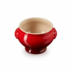 Le Creuset Cerise Stoneware Lion Head Soup Bowl -HARTS OF STUR Sales 9101641106 Le Creuset Cerise Stoneware Lion Head Soup Bowl 1