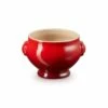 Le Creuset Cerise Stoneware Lion Head Soup Bowl -HARTS OF STUR Sales 9101641106 Le Creuset Cerise Stoneware Lion Head Soup Bowl