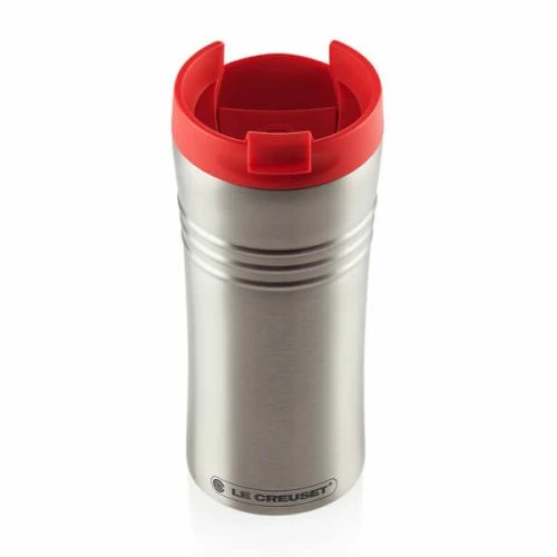 Le Creuset Cerise Stainless Steel Travel Mug 4 Le Creuset Cerise Stainless Steel Travel Mug - Image 2