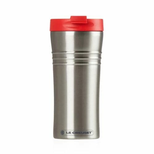Le Creuset Cerise Stainless Steel Travel Mug 5 Le Creuset Cerise Stainless Steel Travel Mug - Image 3