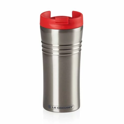 Le Creuset Cerise Stainless Steel Travel Mug 3 Le Creuset Cerise Stainless Steel Travel Mug