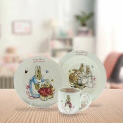 Beatrix Potter Flopsy Mopsy And Cottontail 3 Piece Nursery Set -HARTS OF STUR Sales A26699 Beatrix Potter Flopsy Mopsy And Cottontail 3 Piece Nursery Set 5