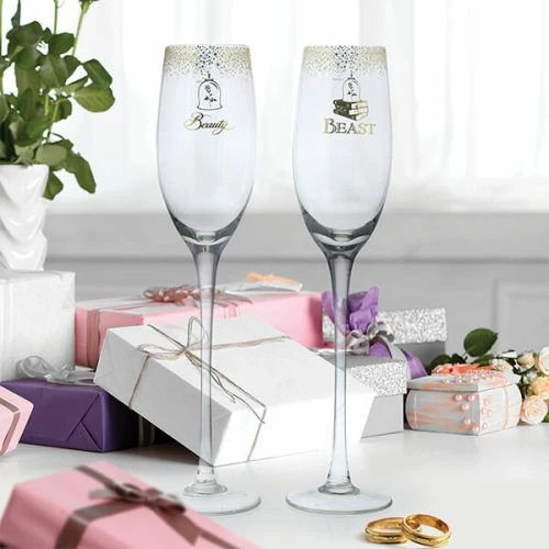 Disney Belle Wedding Toasting Glass 5 Disney Belle Wedding Toasting Glass - Image 3