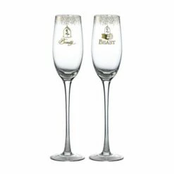 Disney Belle Wedding Toasting Glass