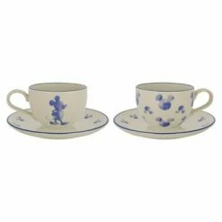 Disney Mono Teacup Saucer Set Of 2