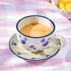 Disney Mono Teacup Saucer Set Of 2 -HARTS OF STUR Sales A30842 Disney Mono Teacup Saucer Set Of 2 3