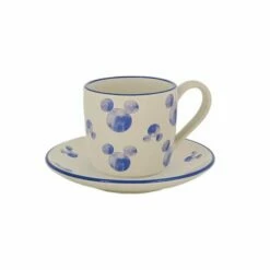 Disney Mono Espresso Cup And Saucer Set Of 2 -HARTS OF STUR Sales A30844 Disney Mono Espresso 2