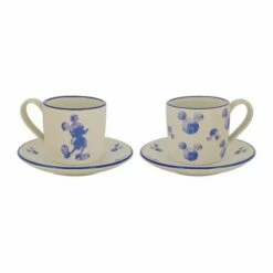 Disney Mono Espresso Cup And Saucer Set Of 2