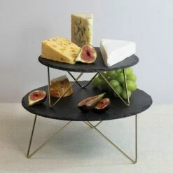 Artesa 2 Tier Slate Serving Platter -HARTS OF STUR Sales ART2TSLATE Artesa 2 Tier Slate Serving Platter 2