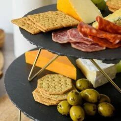 Artesa 2 Tier Slate Serving Platter -HARTS OF STUR Sales ART2TSLATE Artesa 2 Tier Slate Serving Platter 4