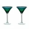 Artland Peacock Set Of 2 Martini Glasses -HARTS OF STUR Sales ART51182PK02 Artland Set of 2 Peacock Martinis