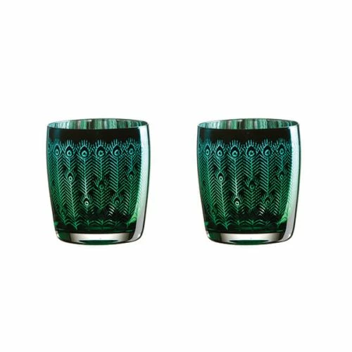 Artland Peacock Set Of 2 DOF Tumblers 3 Artland Peacock Set Of 2 DOF Tumblers