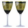 Artland Set Of 2 Midnight Peacock Wine Glasses 2 Artland Set Of 2 Midnight Peacock Wine Glasses -HARTS OF STUR Sales ART51193ST2 Artland Set of 2 Midnight Peacock Wine Glasses