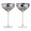Artland Filigree Champagne Saucers Lilac Set Of 2 -HARTS OF STUR Sales ART52111ST2 Artland Set of 2 Filigree Champagne Saucers Lilac