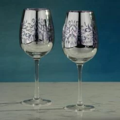 Artland Filigree Wine Glasses Lilac Set Of 2 -HARTS OF STUR Sales ART52112ST2 Artland Set of 2 Filigree Wine Glasses Lilac 1