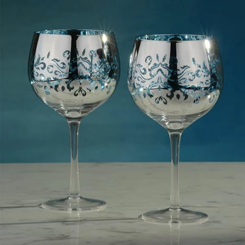 Artland Filigree Gin Glasses Blue Set Of 2 4 Artland Filigree Gin Glasses Blue Set Of 2 - Image 2
