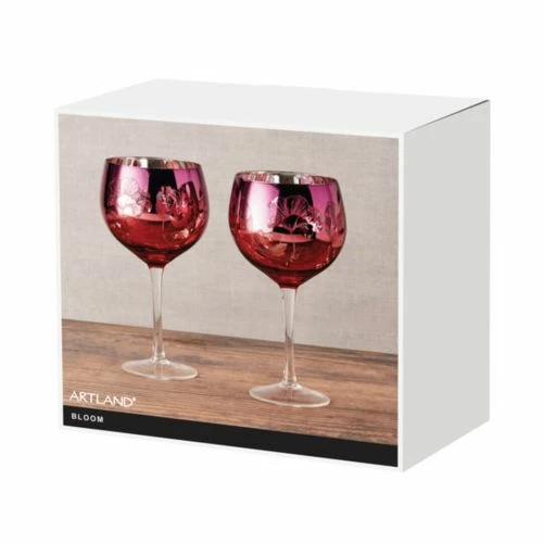 Artland Set Of 2 Bloom Gin Glasses 4 Artland Set Of 2 Bloom Gin Glasses - Image 2