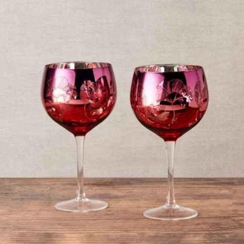 Artland Set Of 2 Bloom Gin Glasses 5 Artland Set Of 2 Bloom Gin Glasses - Image 3