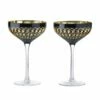 Artland Set Of 2 Cubic Champagne Saucers -HARTS OF STUR Sales ART52151ST2 Artland Set of 2 Cubic Champagne Saucers