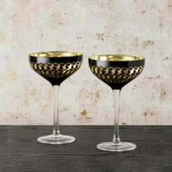 Artland Set Of 2 Cubic Champagne Saucers -HARTS OF STUR Sales ART52151ST2 Artland Set of 2 Cubic Champagne Saucers 2