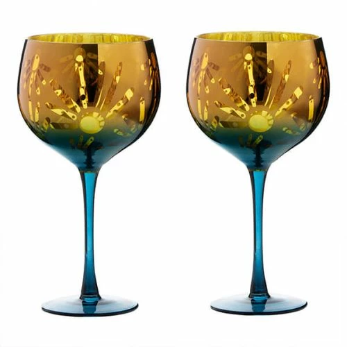 Artland Fiesta Set Of 2 Gin Glasses 3 Artland Fiesta Set Of 2 Gin Glasses