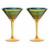 Artland Fiesta Set Of 2 Cocktail Glasses -HARTS OF STUR Sales ART52163ST2 Artland Set of 2 Fiesta Cocktail Glasses