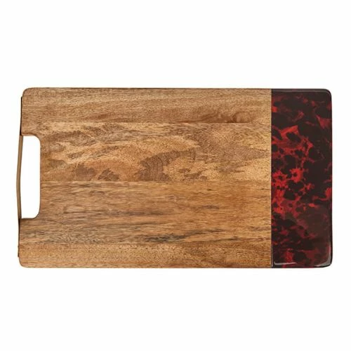 Artesa Rectangular Serving Board With Tortoise Shell Resin Edge 4 Artesa Rectangular Serving Board With Tortoise Shell Resin Edge - Image 2