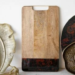 Artesa Rectangular Serving Board With Tortoise Shell Resin Edge 10 Artesa Rectangular Serving Board With Tortoise Shell Resin Edge -HARTS OF STUR Sales ARTBOARDTORT Artesa Rectangular Serving Board Tortoise Shell Resin Edge 2