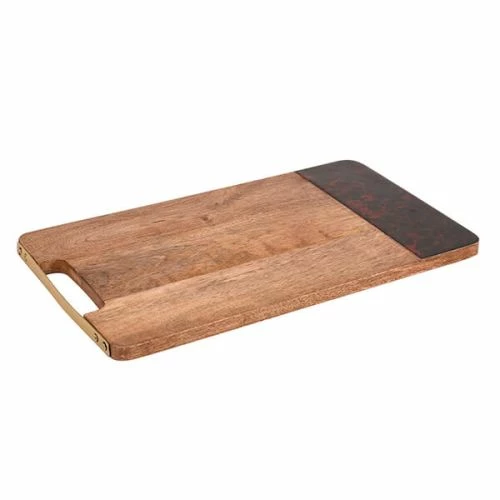 Artesa Rectangular Serving Board With Tortoise Shell Resin Edge 3 Artesa Rectangular Serving Board With Tortoise Shell Resin Edge
