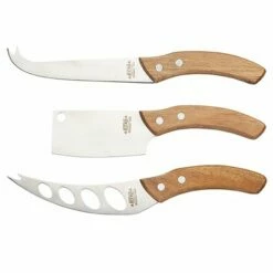 Artesa 3 Piece Cheese Knife Set Wooden Handle