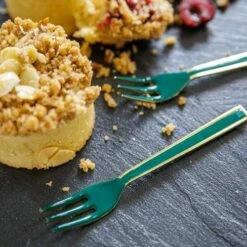 Artesa Enamel Small Serving Forks Set 4 Green -HARTS OF STUR Sales ARTFKGRN4PC Artesa Enamel Small Serving Forks Set 4 Green 3