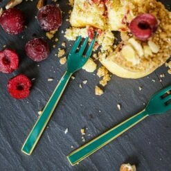 Artesa Enamel Small Serving Forks Set 4 Green -HARTS OF STUR Sales ARTFKGRN4PC Artesa Enamel Small Serving Forks Set 4 Green 4