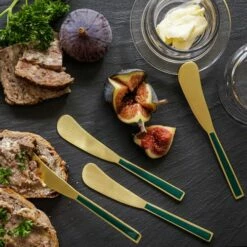 Artesa Enamel Butter Spreader Set Of 4 Green 12 Artesa Enamel Butter Spreader Set Of 4 Green -HARTS OF STUR Sales ARTSPDGRN4PC Artesa Enamel Teaspoons Set Of 4 Green 4