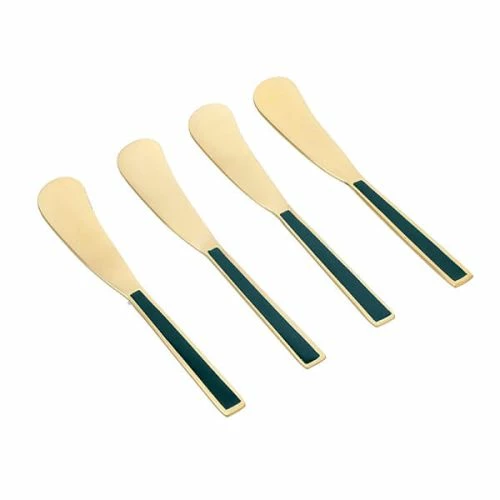 Artesa Enamel Butter Spreader Set Of 4 Green 3 Artesa Enamel Butter Spreader Set Of 4 Green