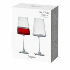 Anton Studio Designs Empire Wine Glasses Set Of 2 -HARTS OF STUR Sales ASD10345 Anton Studio Designs Set of 2 Empire Wine Glasses 2