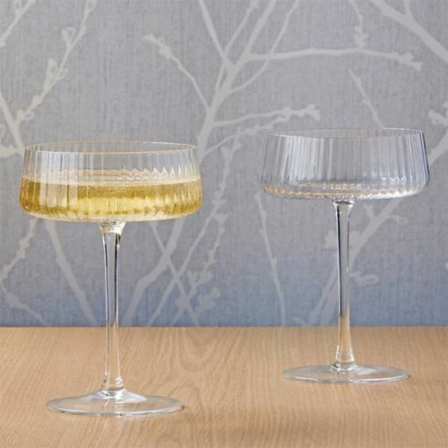 Anton Studios Empire Set Of 2 Champagne Saucers 5 Anton Studios Empire Set Of 2 Champagne Saucers - Image 3