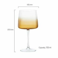 Anton Studios Empire Set Of 2 Gin Glasses Amber -HARTS OF STUR Sales ASD10359 Anton Studios Set of 2 Empire Gin Glasses Amber 2