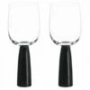 Anton Studios Oslo Set Of 2 Wine Glasses Black