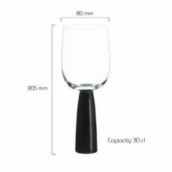 Anton Studios Oslo Set Of 2 Wine Glasses Black -HARTS OF STUR Sales ASD10383 Anton Studios Set of 2 Oslo Wine Glasses Black 2